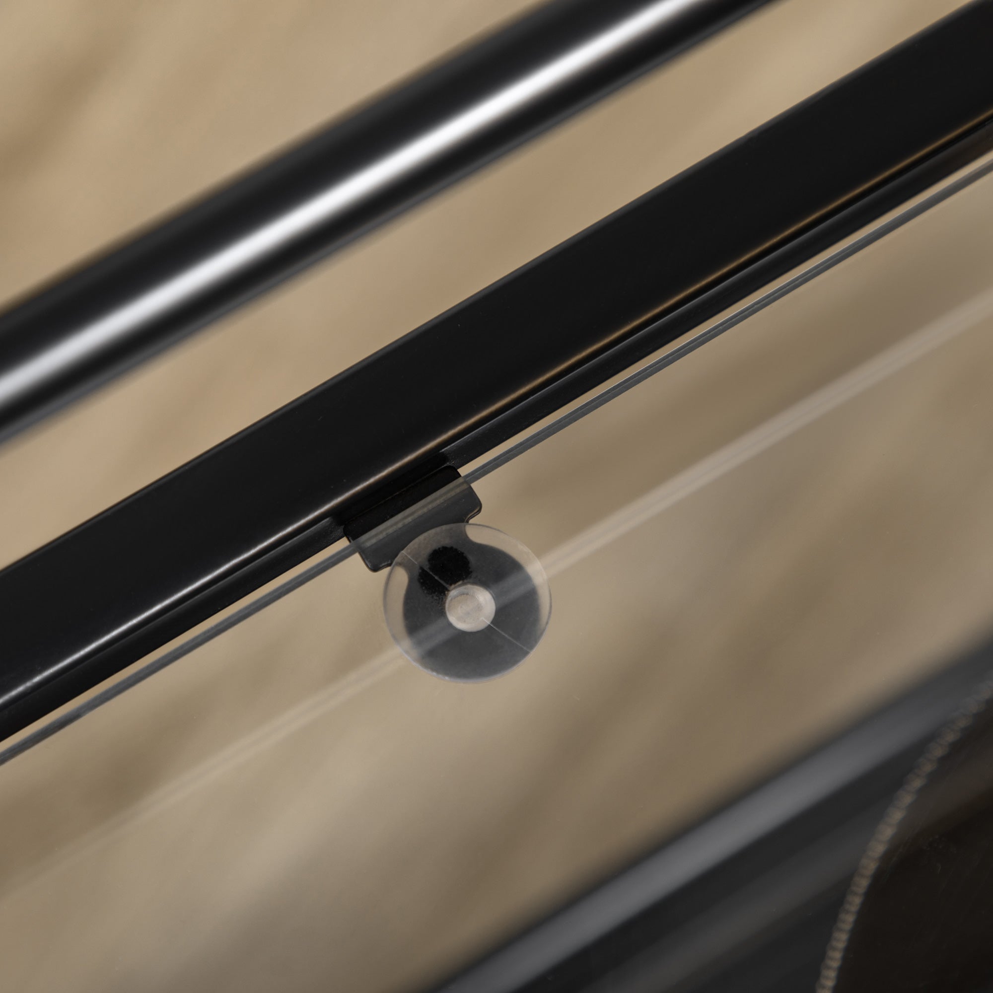 Kitchen Trolley Serving Cart with 2 Shelves and Wheels, Metal Black