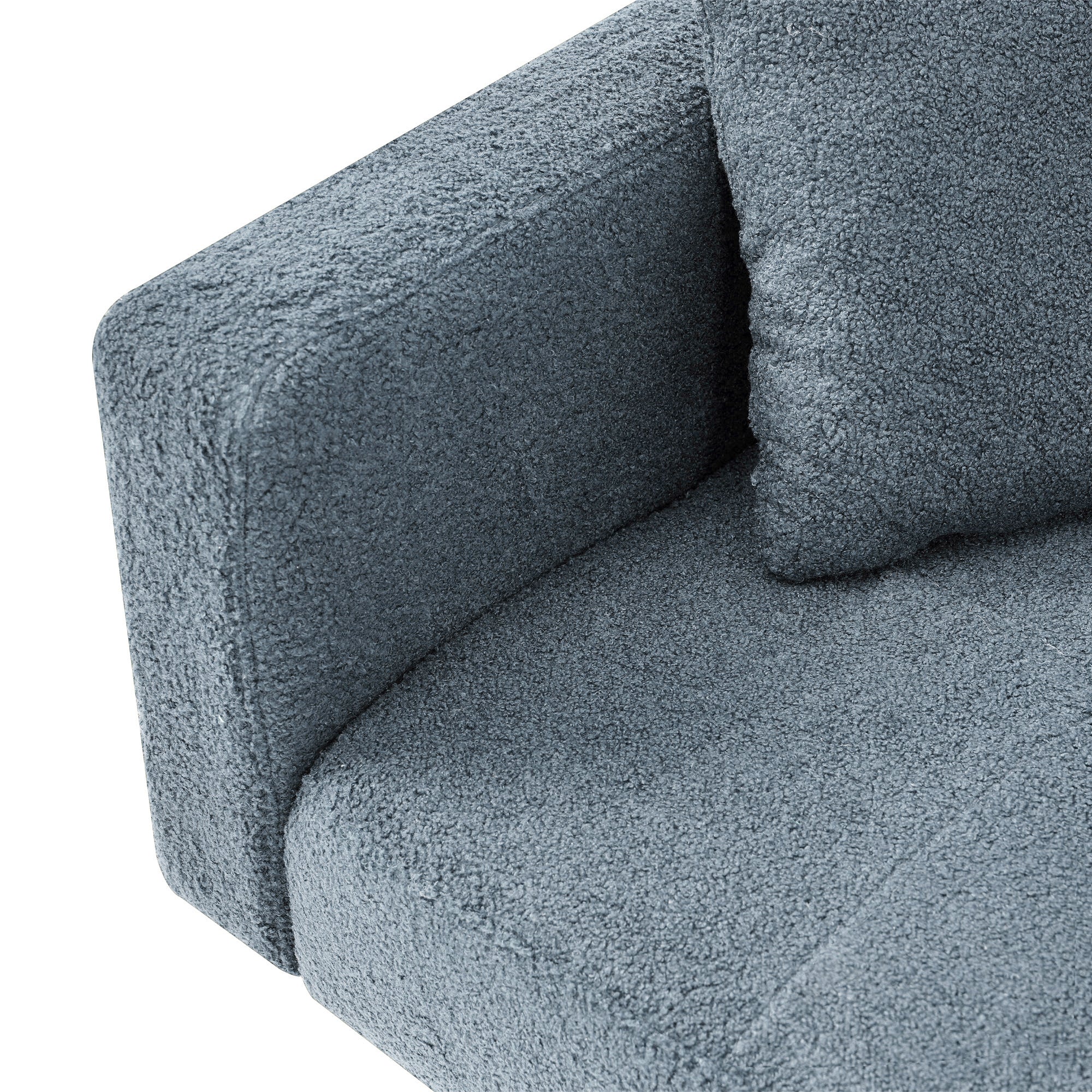 Sofa Bed with Adjustable Backrest, Cushions, Storage Pockets, Gold Legs