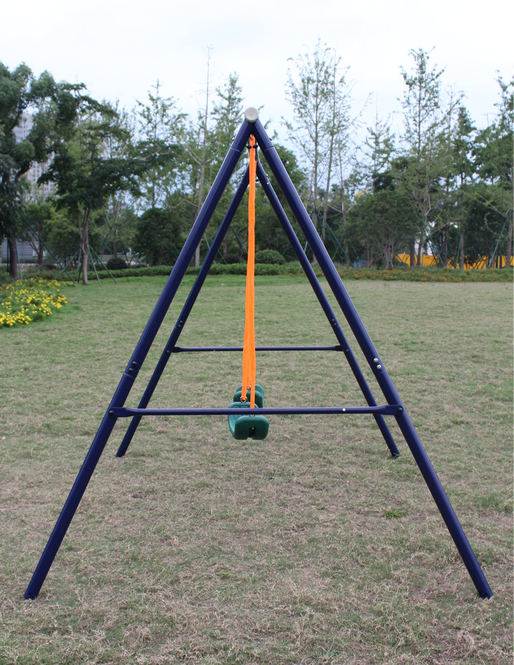 Double Swing Set for Children Aged 3-8, 90kg Capacity, Sturdy Metal Construction