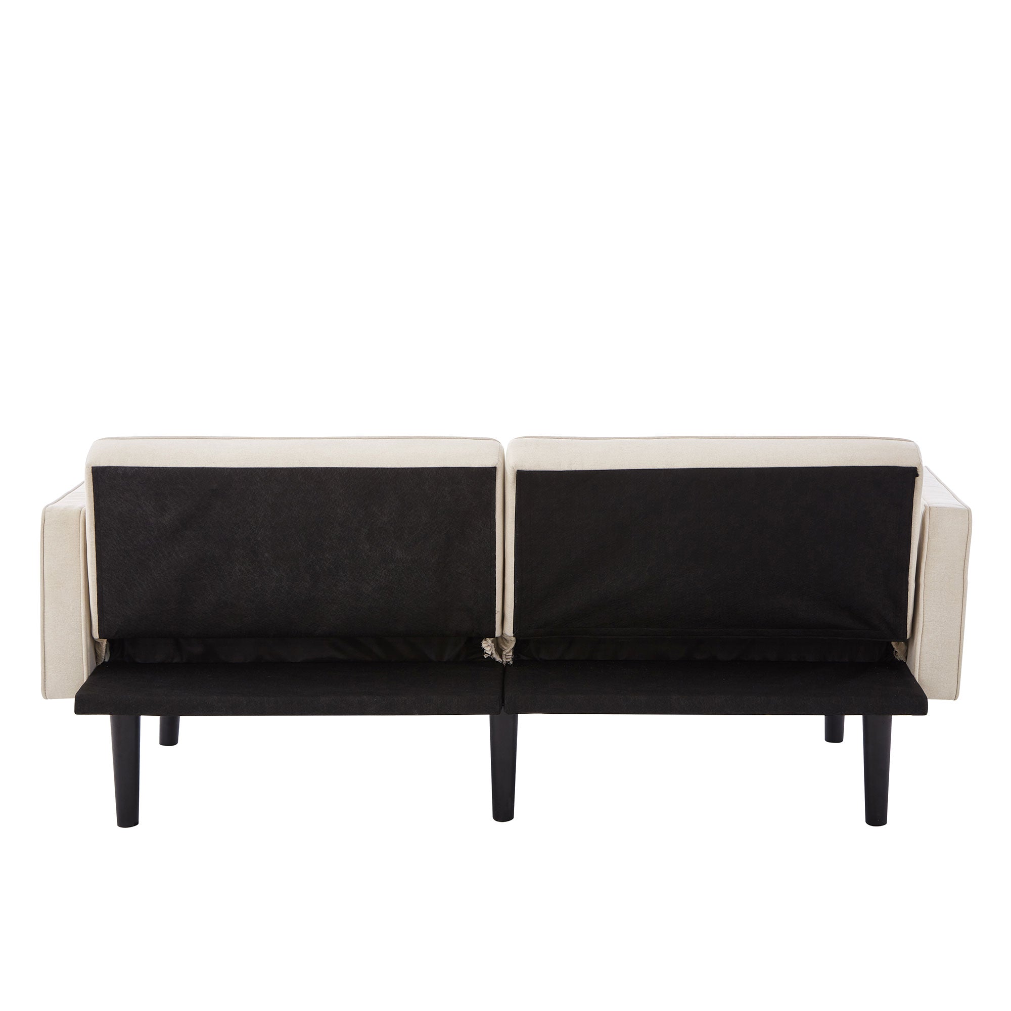 Sofa Bed, 2-in-1 Adjustable with Independently Adjustable Backrests, Cotton Linen Fabric