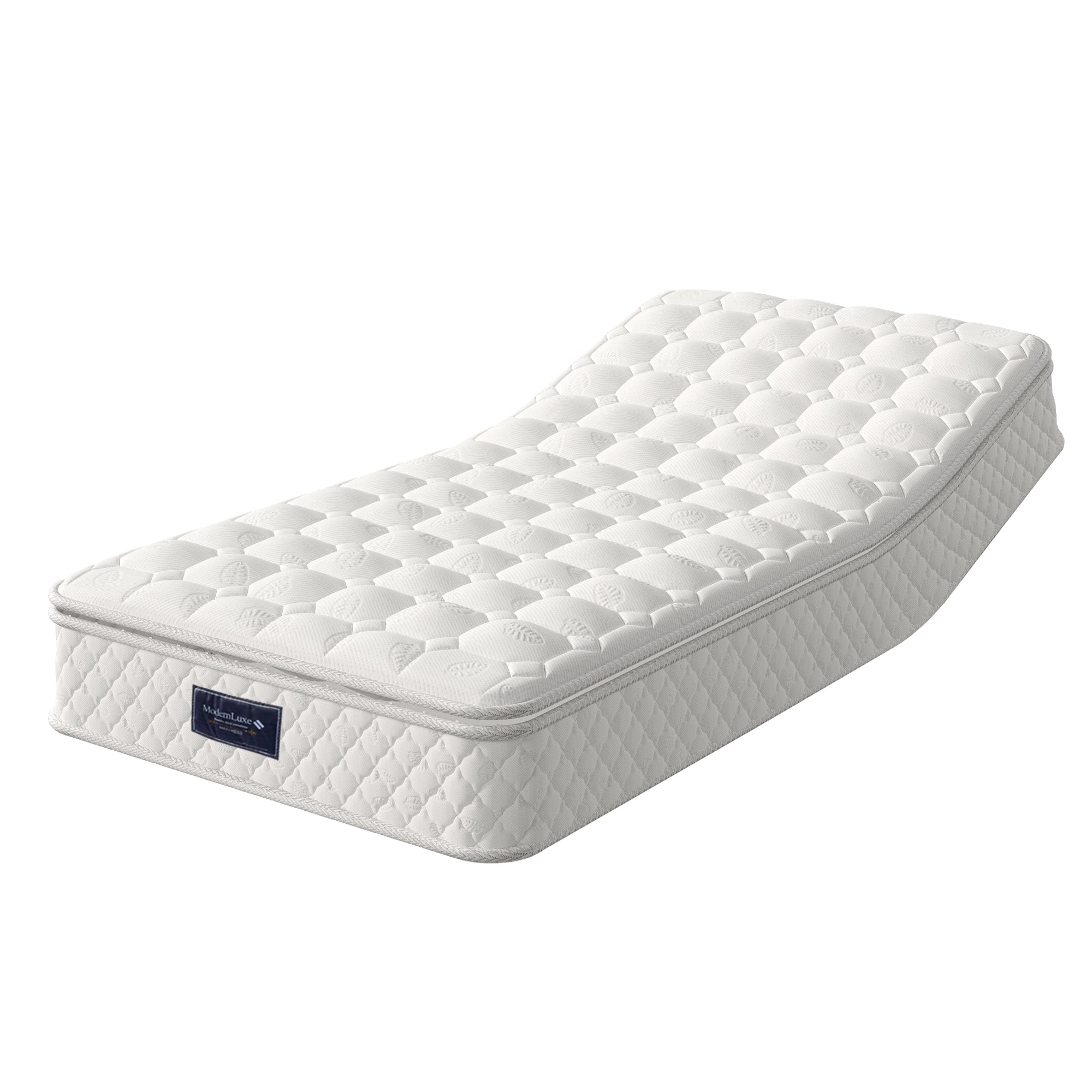 Spring Mattress, 7-Zone Cold Foam Pocket Springs, 90x200cm, Oeko-Tex Certified, Quilted Microfiber, H3 Firmness, 25cm Height