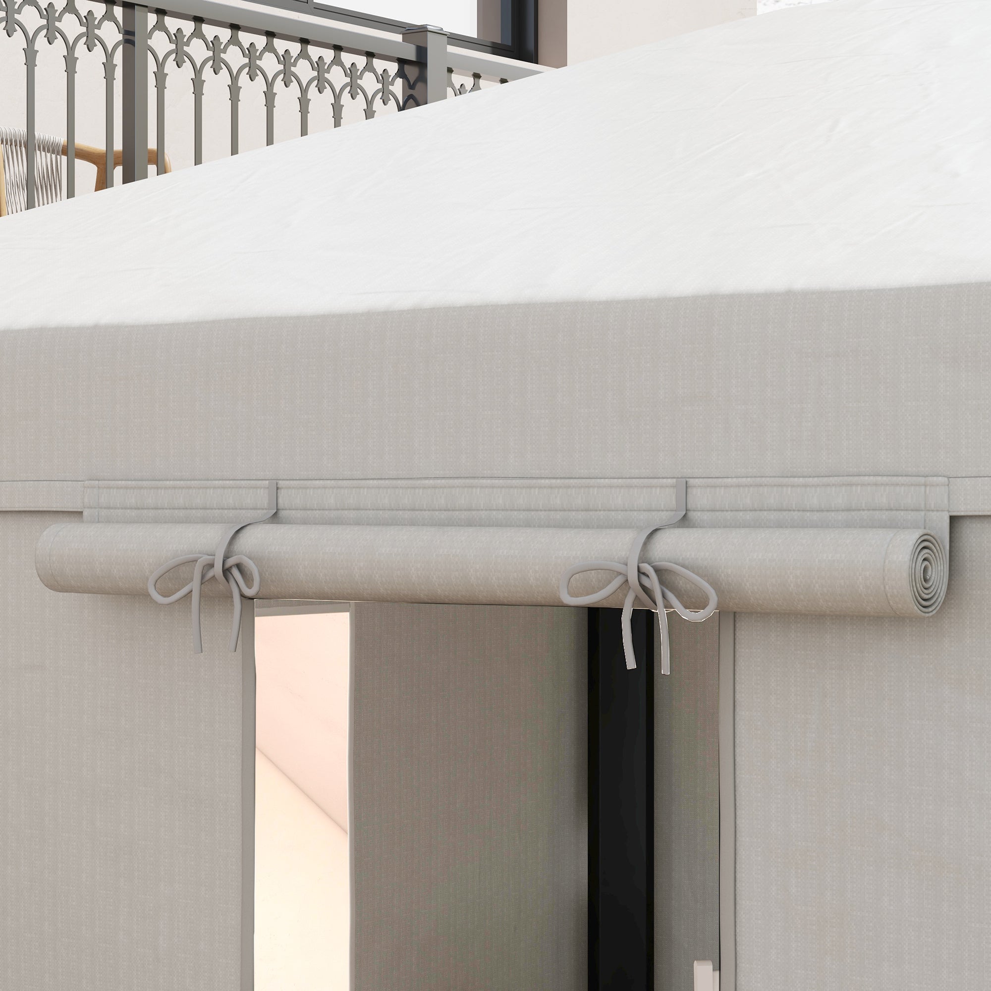 Replacement Roof Set for Gazebo, Waterproof 2 Side Walls, White