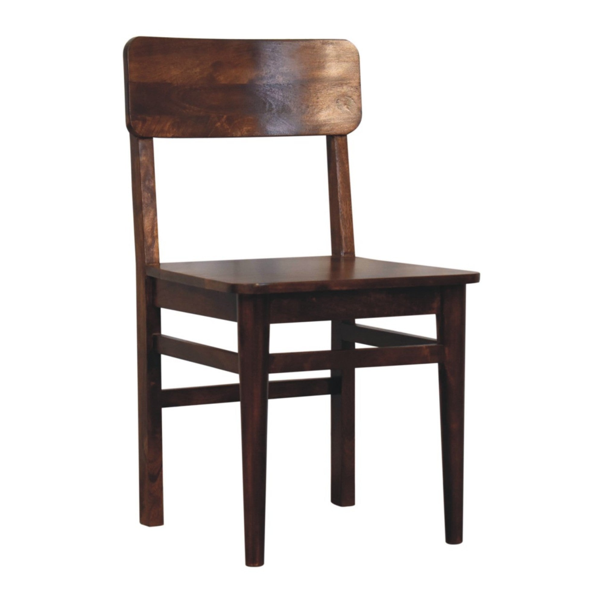 Solid Wood Classic Dining Chair, Chestnut Brown