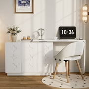Desk, Rotating L-Shaped Corner, 110 cm White