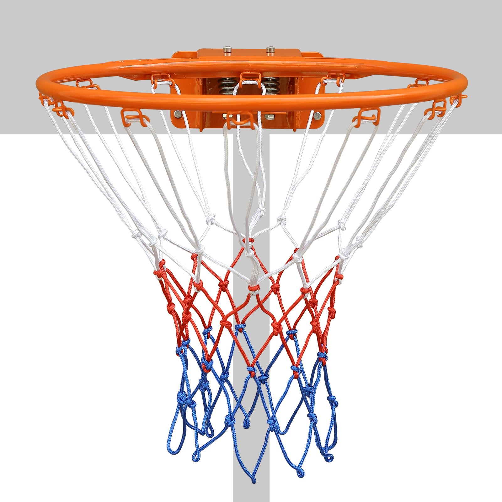 Basketball Rim Replacement, Double Spring Solid, In-Ground & Wall-Mounted Steel, Orange