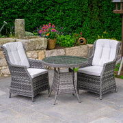 Boston Deluxe - Bistro Round Set (Dark Grey)