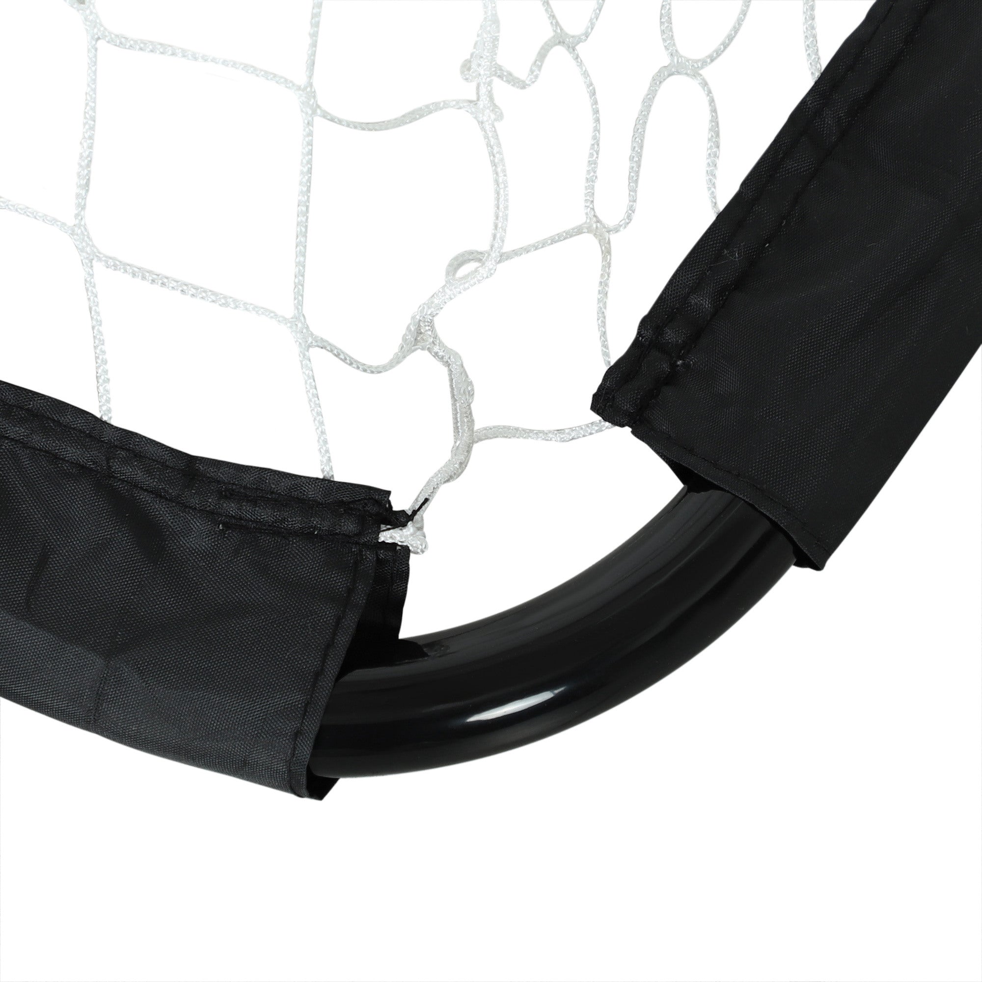 Football Goal Set of 2, Foldable with Metal Frame, Black