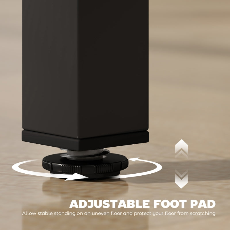 Rectangular Bar Table, Wood Effect Pub Coffee Table for Small Space, Rustic Brown