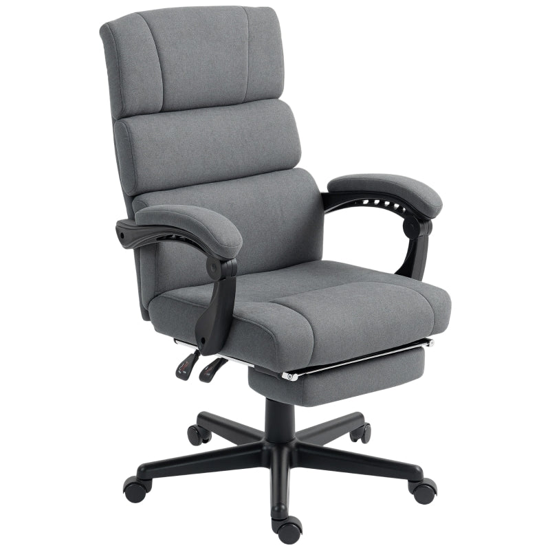 Office Chair Upholstered Velvet Adjustable Height Casters - Grey