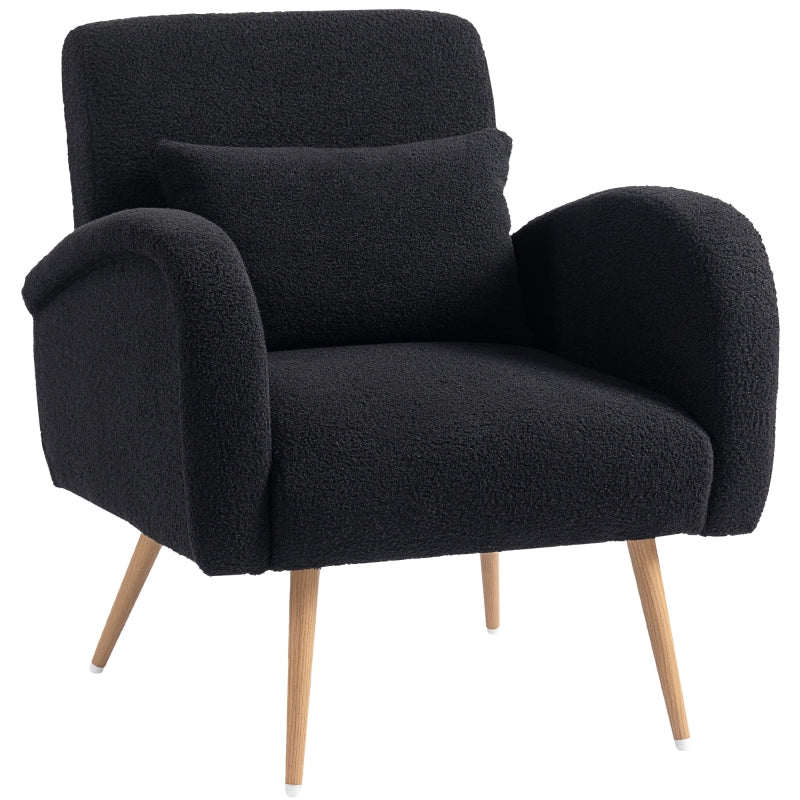 Teddy Accent Chair Fleece - Black
