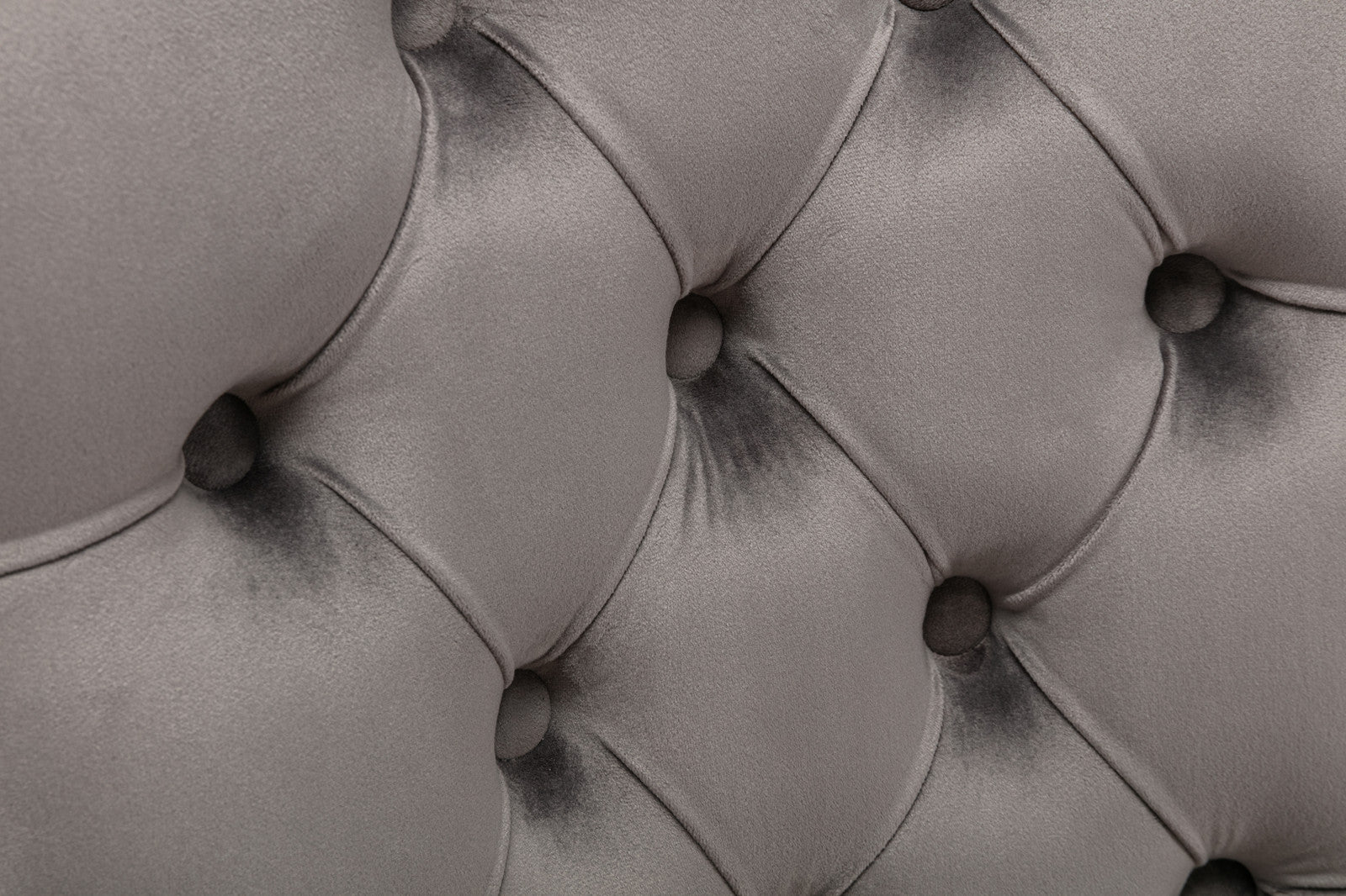 Nikki Collection Tufted Velvet Upholstered Dining Chair 2-Pc Set, Grey