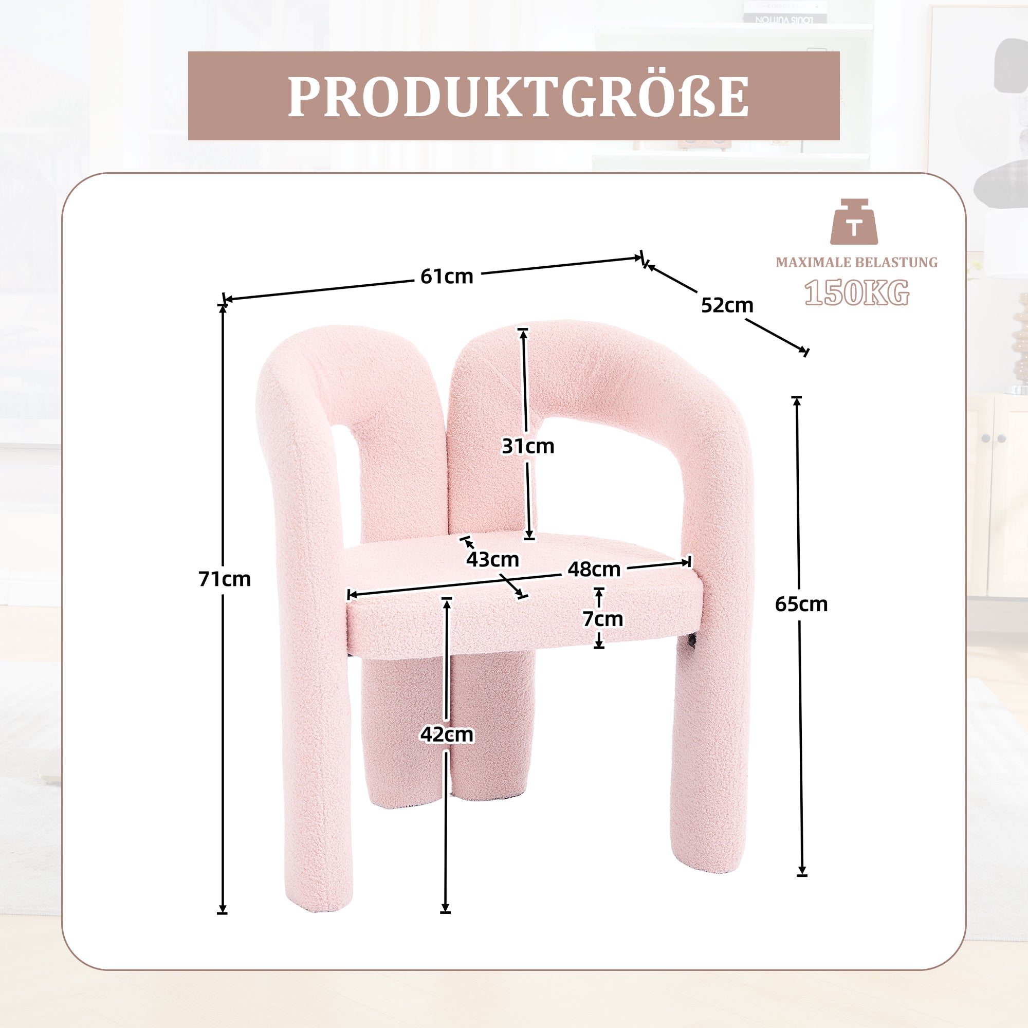 Ergonomic Armchair, Adjustable with Teddy Pile