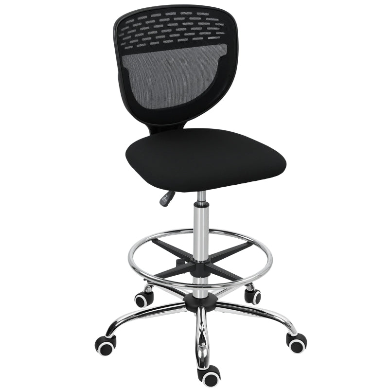 Vinsetto Office Chair, Height-Adjustable Upholstered, Black