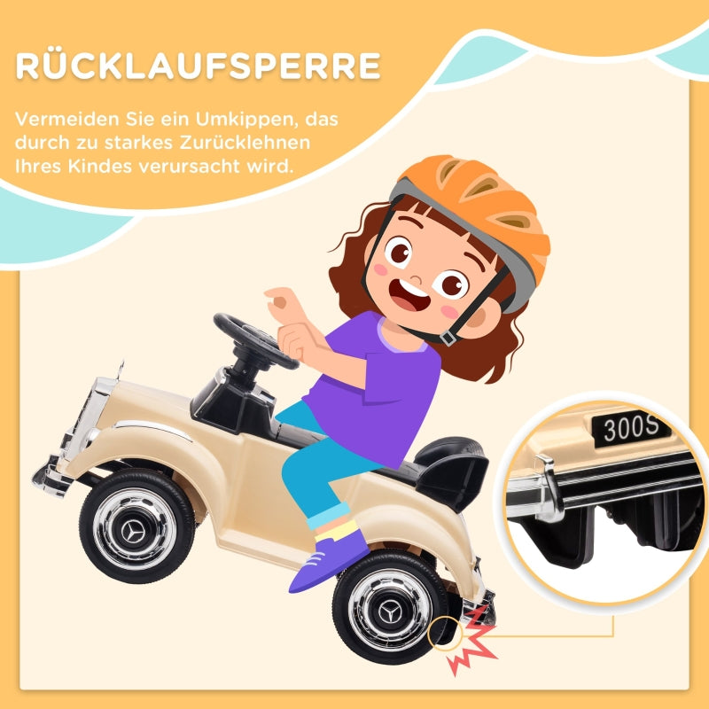 Mercedes Benz Design 300 S Ride-On Toy Car, Beige