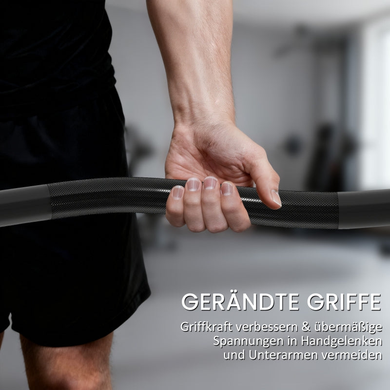 Olympic Barbell with 5 cm Sleeves and 100 kg Load Capacity, Black Steel