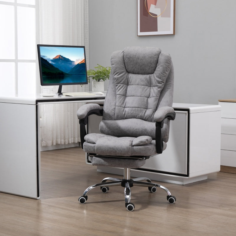 Vinsetto Office Chair, Massage, Reclining, Heating, Grey