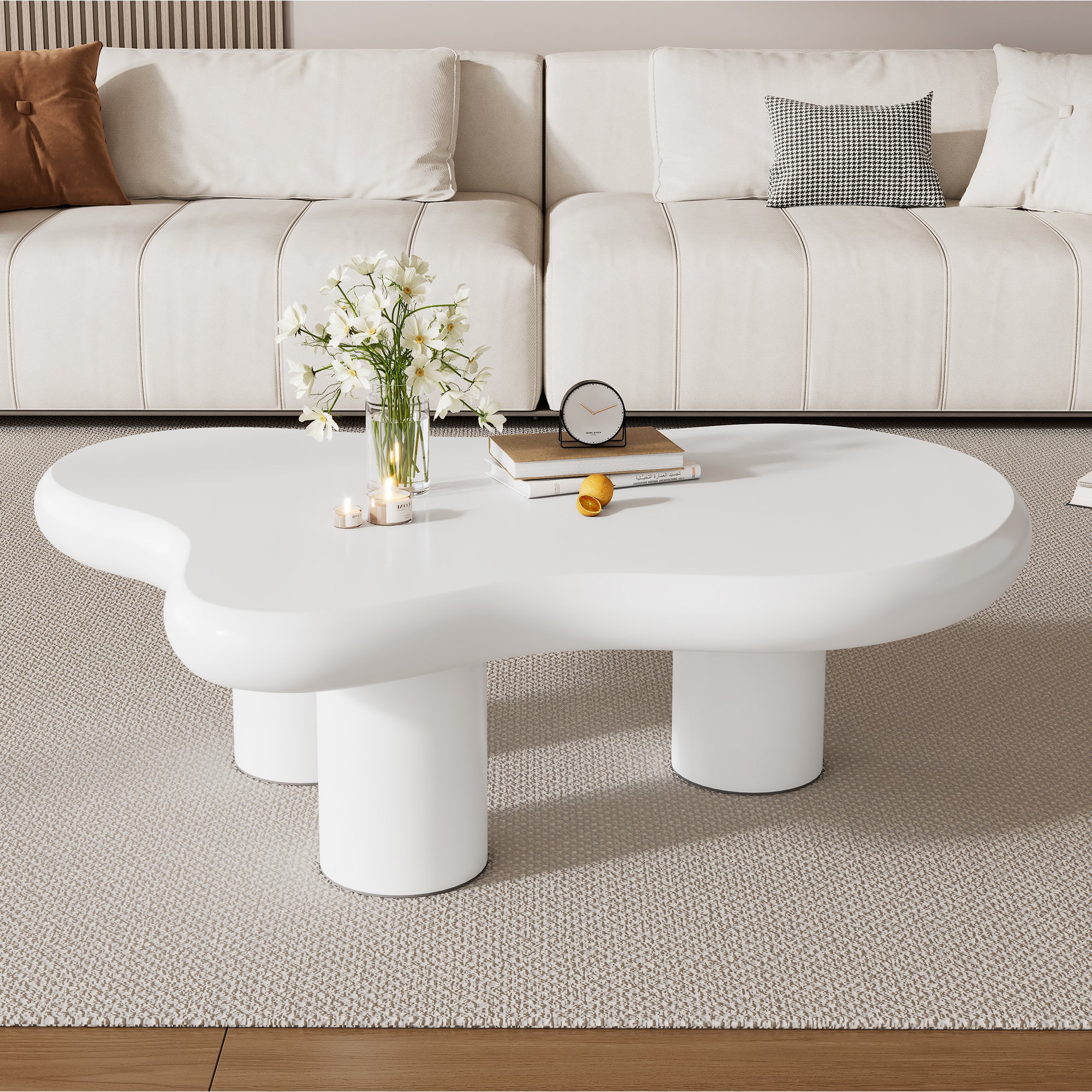 Cloud Coffee Table, Irregular Shape 97cm MDF Lacquered