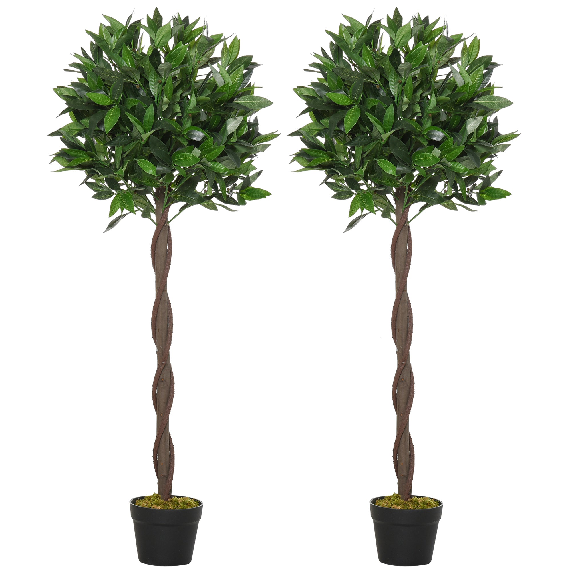 Artificial Bay Trees, 120 cm, Cement Pot, Green