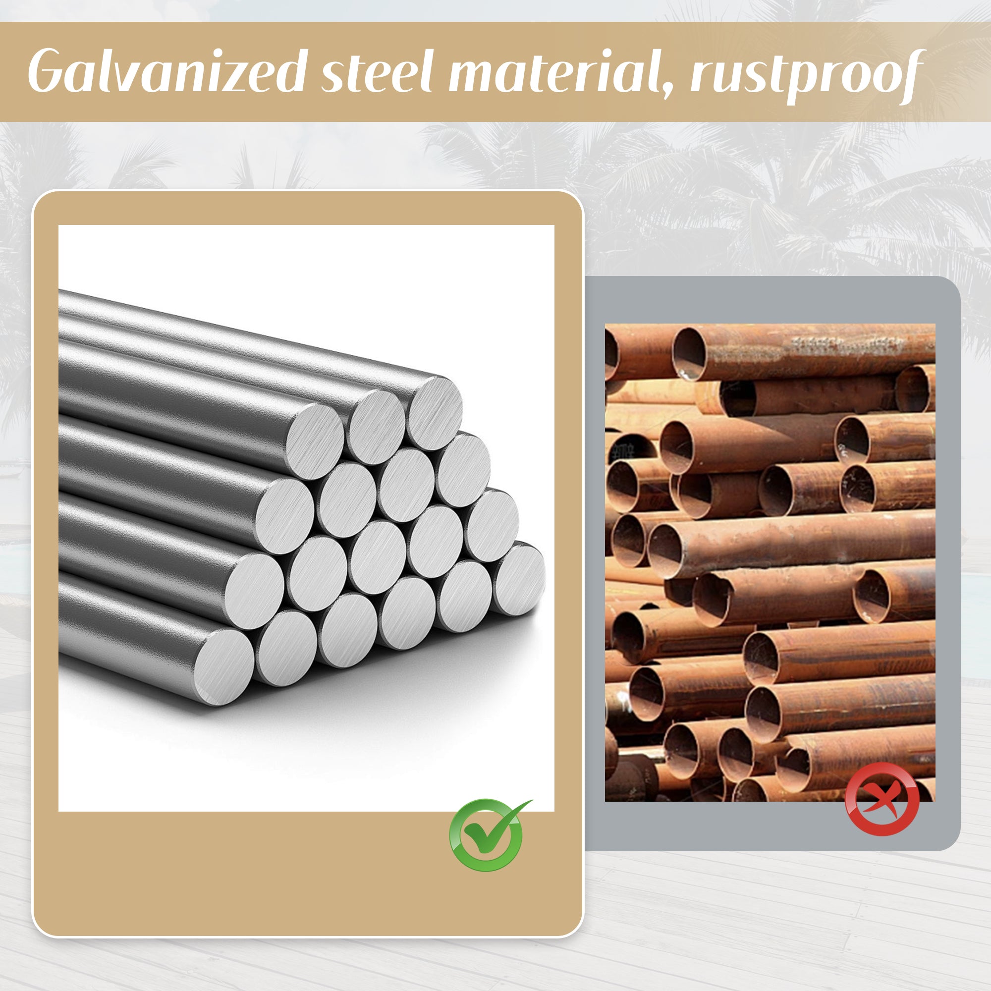 Garden Lounge Set with 3-Seater Sofa, 2 Armchairs and 2 Coffee Tables, Grey Wood and Steel