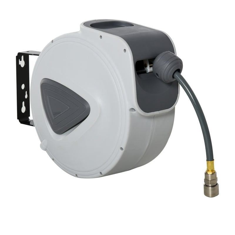 Retractable Air Hose Reel 15m Auto Rewind Wall Mount 3/8" Diameter Hose