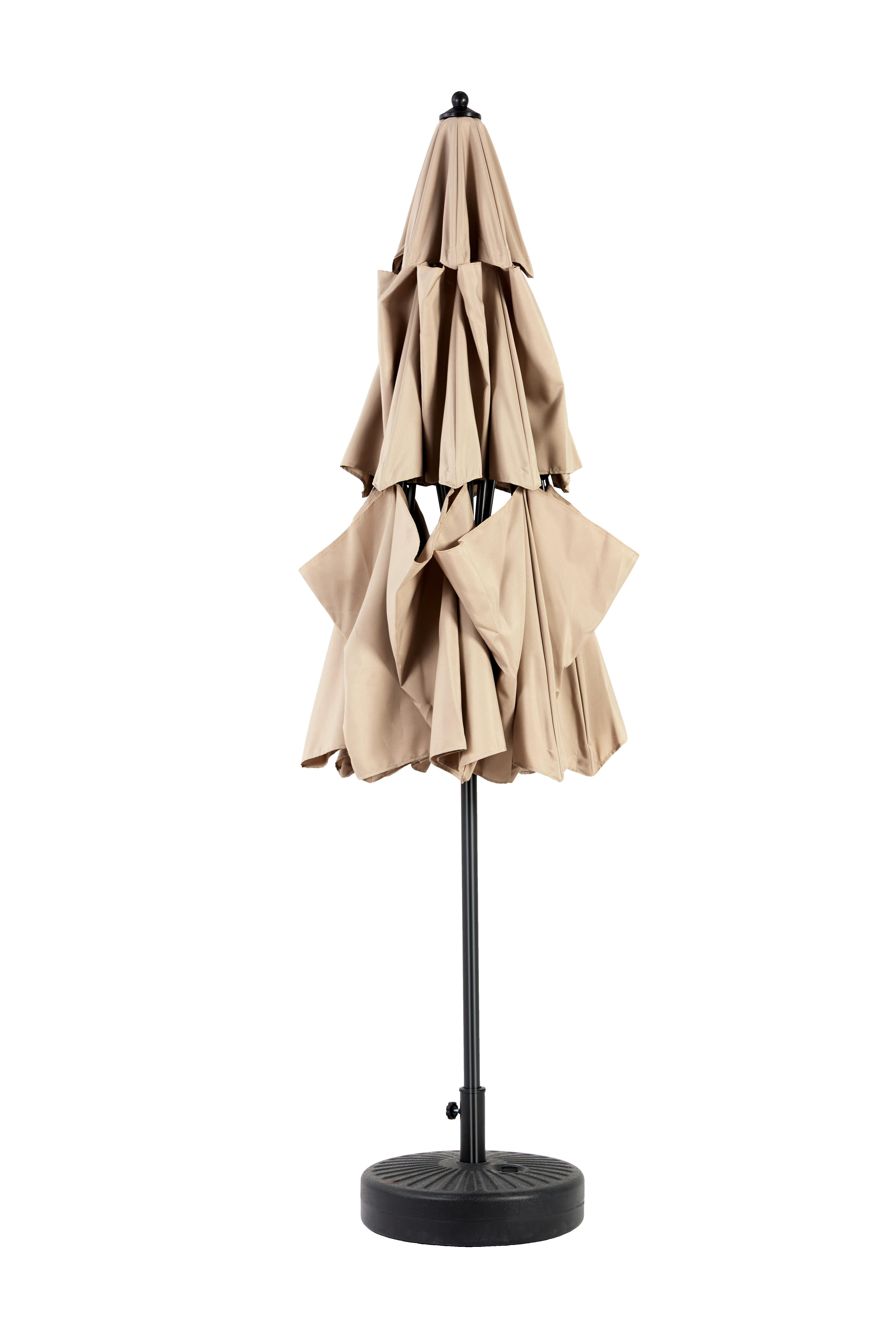 Outdoor Umbrella 14.8 Ft Double Sided Rectangular Large with Crank, Khaki