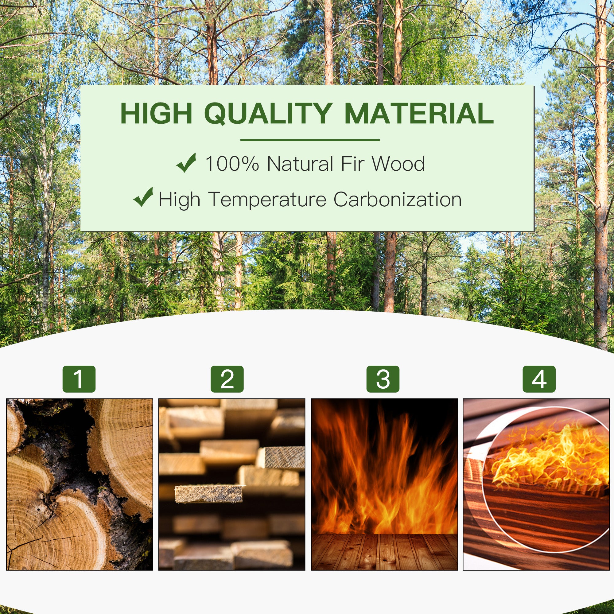 Plant Ladder Flower Shelf, 3 Steps, 80 x 80 x 78cm, Fir Wood