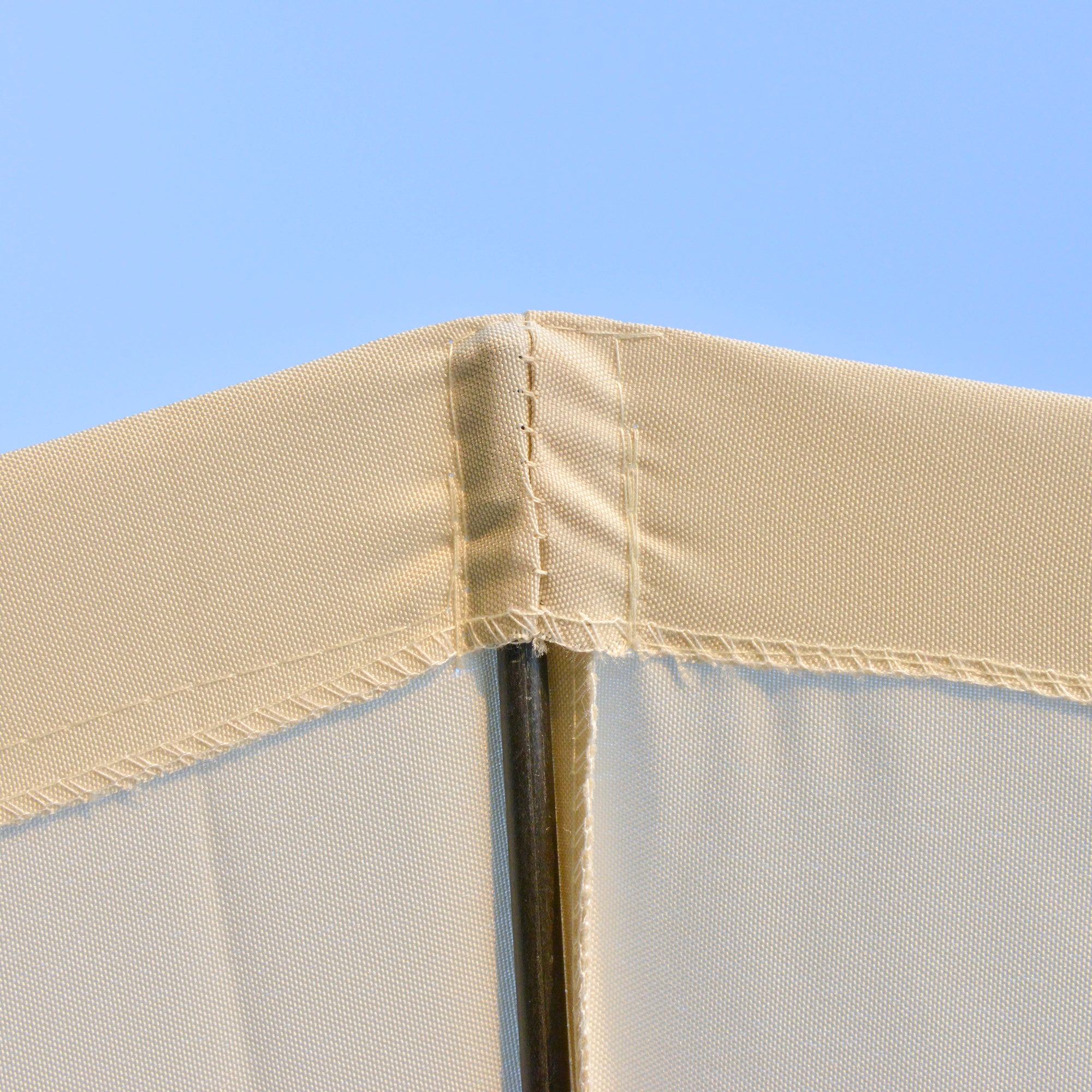 2.5m Shanghai Garden Parasol Umbrella, Crank & Tilt Adjustable Shade, Off-White