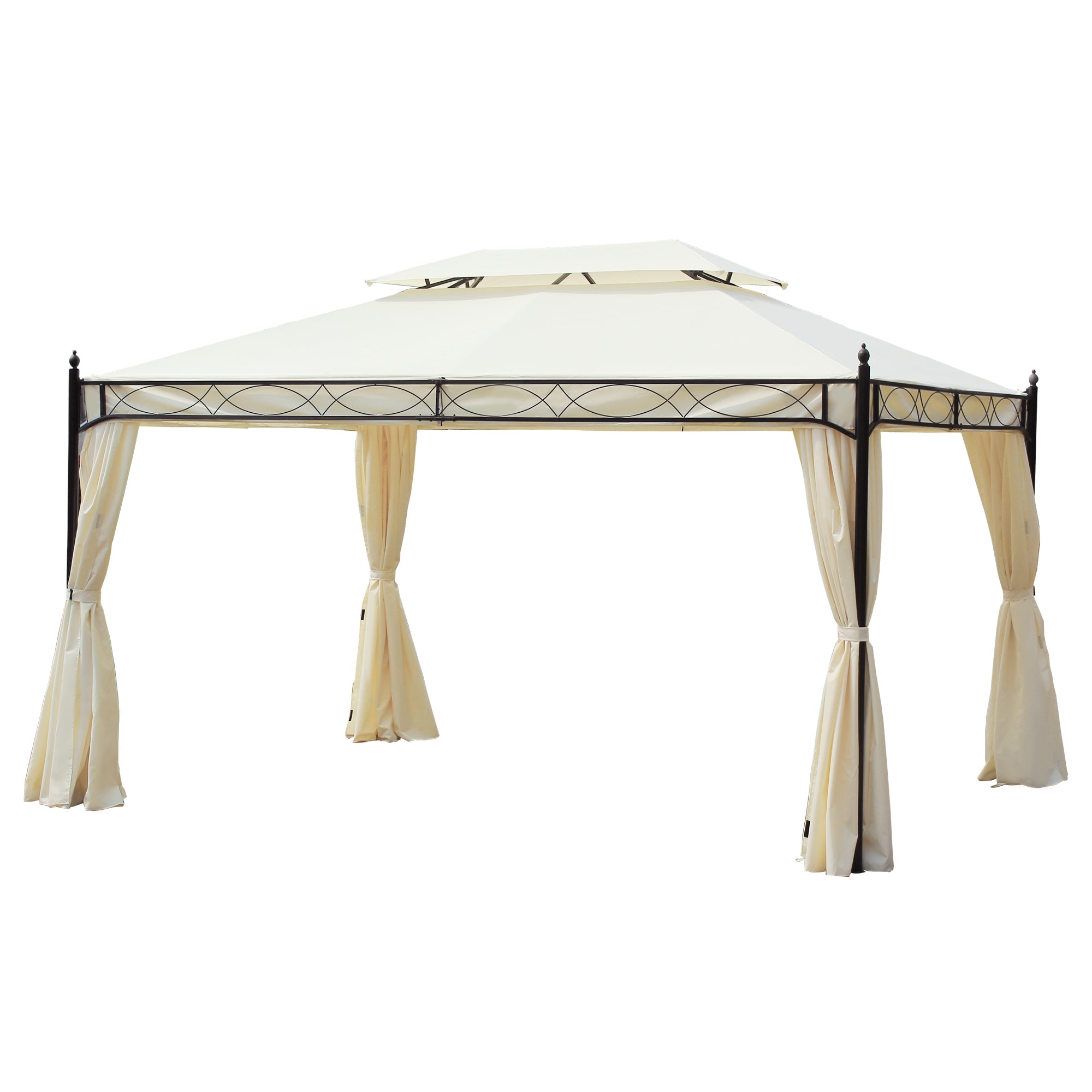 Luxury Pavilion Garden Pavilion 3x4 m, Party Tent Marquee, Cream