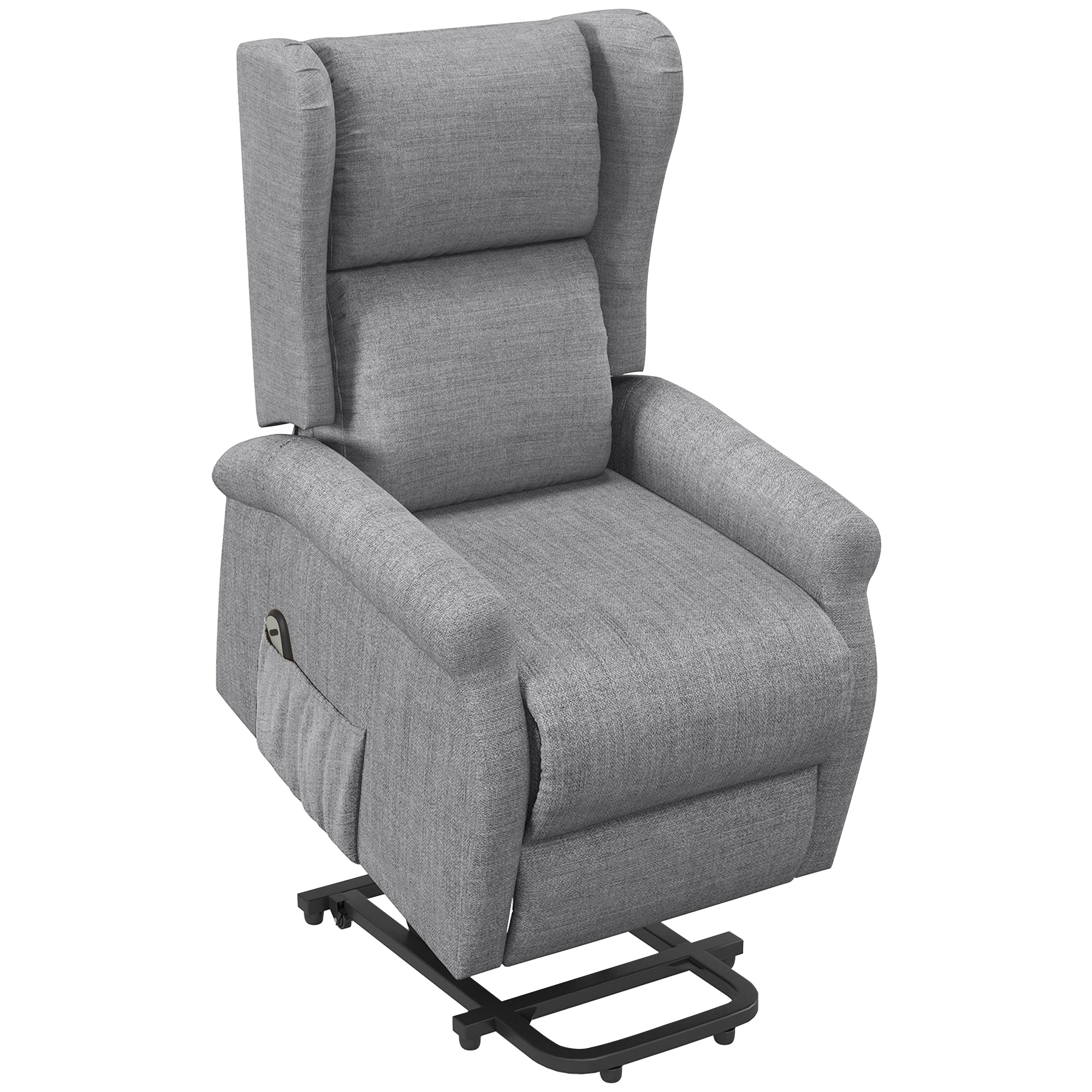 Power Lift Recliner Armchair, Electric Lift Chair for Elderly, Fabric, Grey
