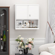 Metal Storage Cabinet with 2 Doors and Adjustable Shelves, Black Steel