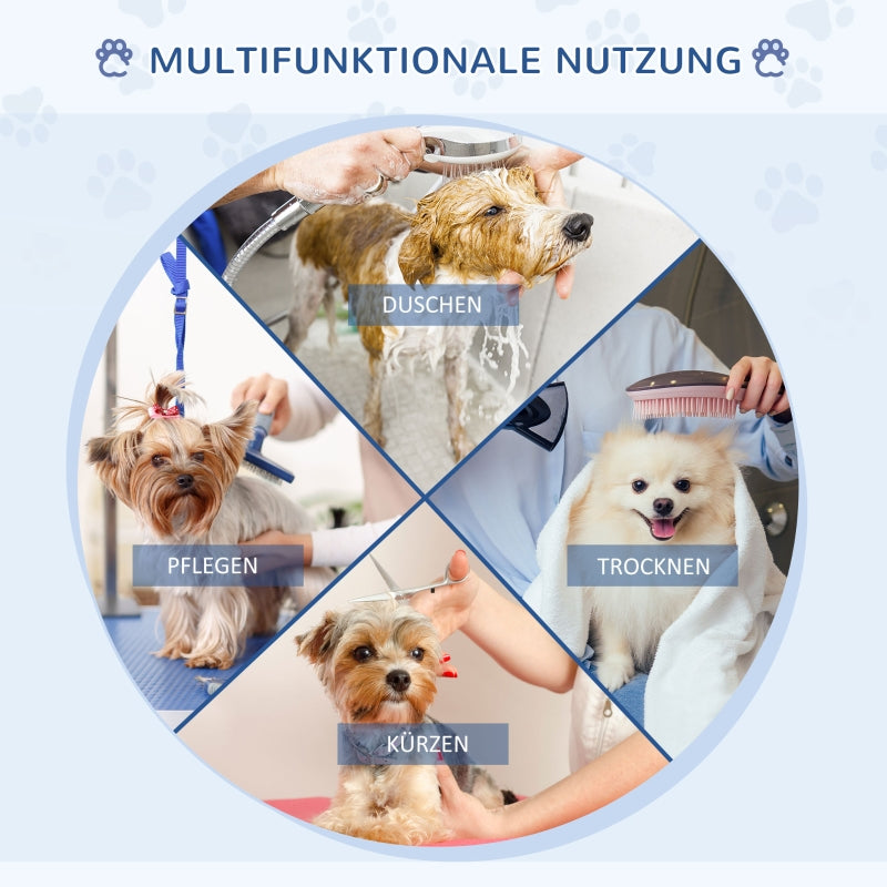 Dog Grooming Table, with Lower Basket, up to 100kg, Blue