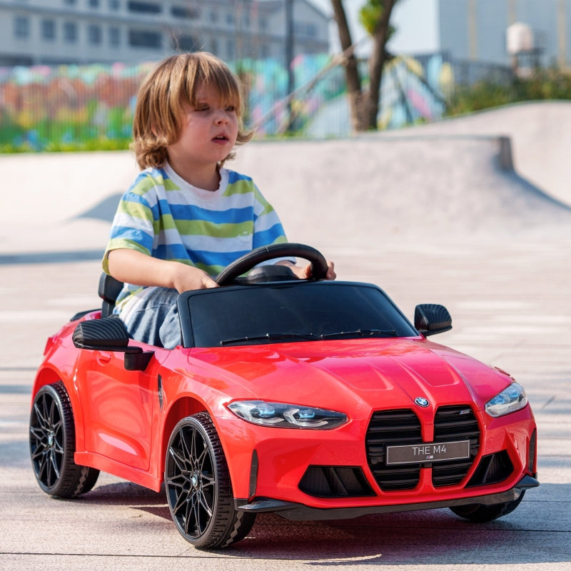 12V BMW Licensed Kids Car with Remote Control, Suspension, LED Lights, Red
