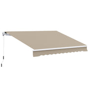 Aluminum Folding Arm Awning 3.95m Sun Protection - Beige