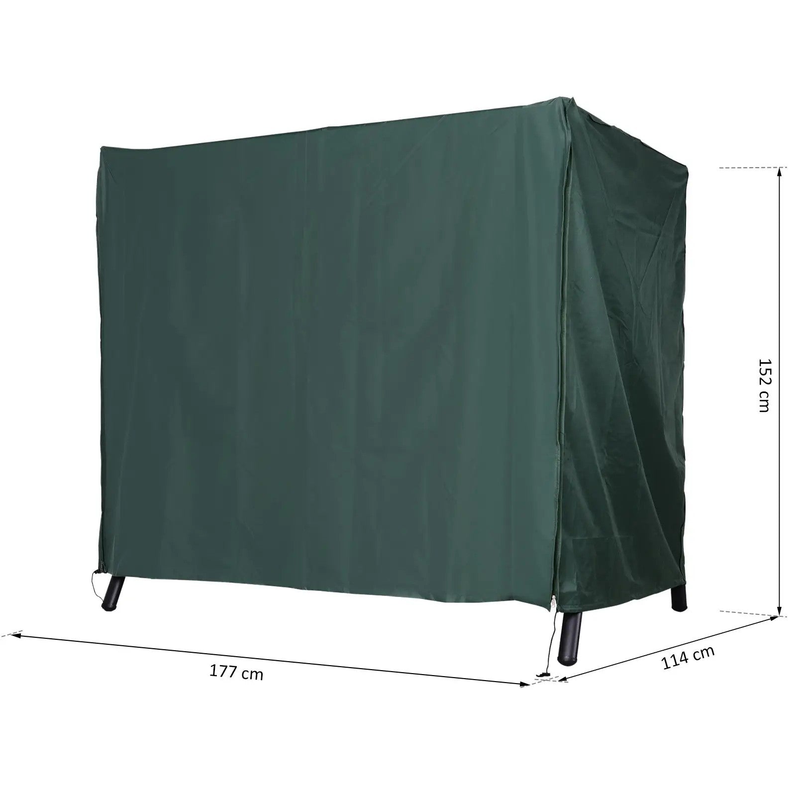 Garden Swing Cover Waterproof Sun Protection Oxford Green