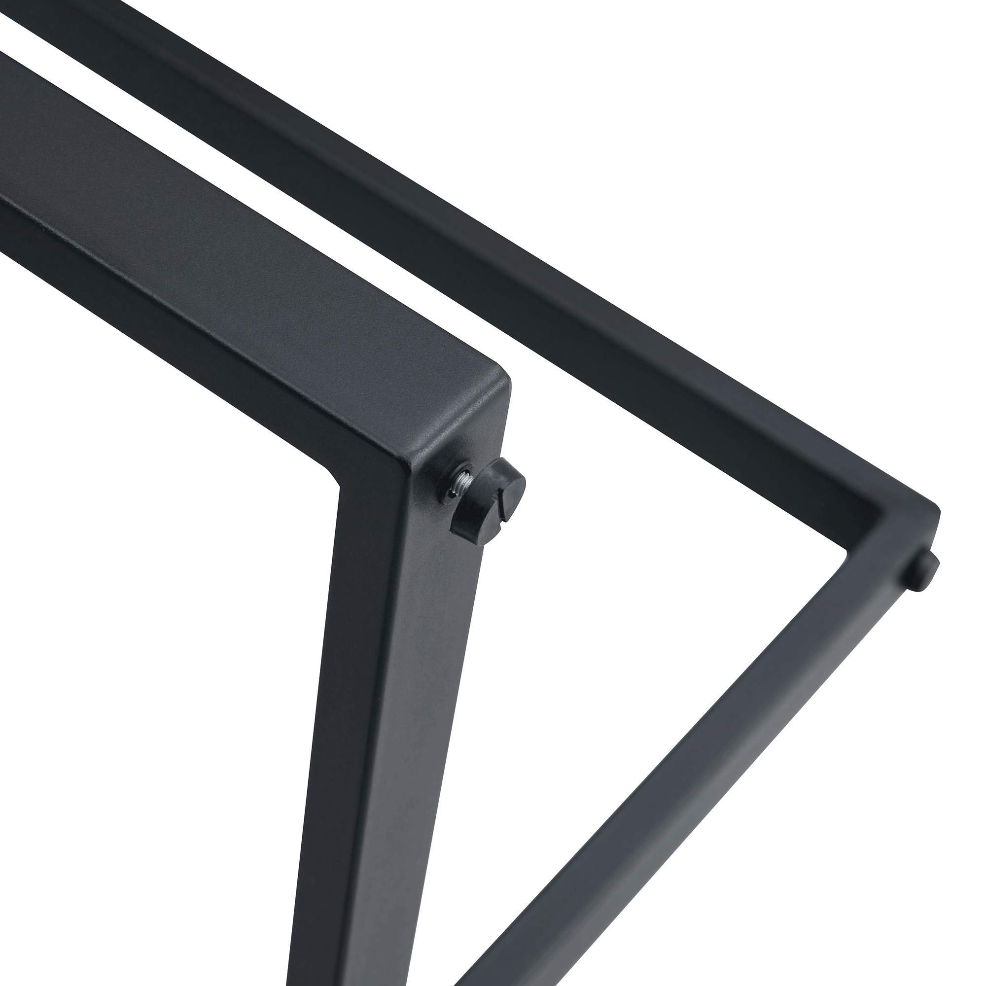 Extendable Dining Table Space-Saving Wood Grain 4-6 Person Black/Metal