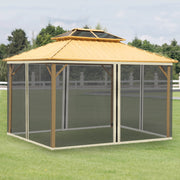 Mosquito Net 3x4 Gazebo 4 Side Panels Nylon Mesh, Black