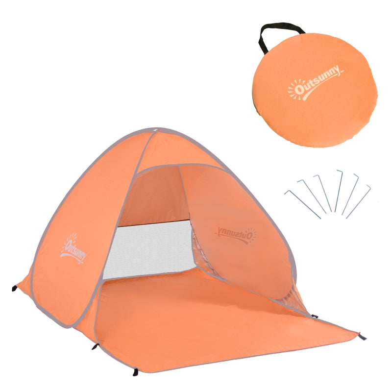 2 Person Pop Up UV Shelter Shade - Orange