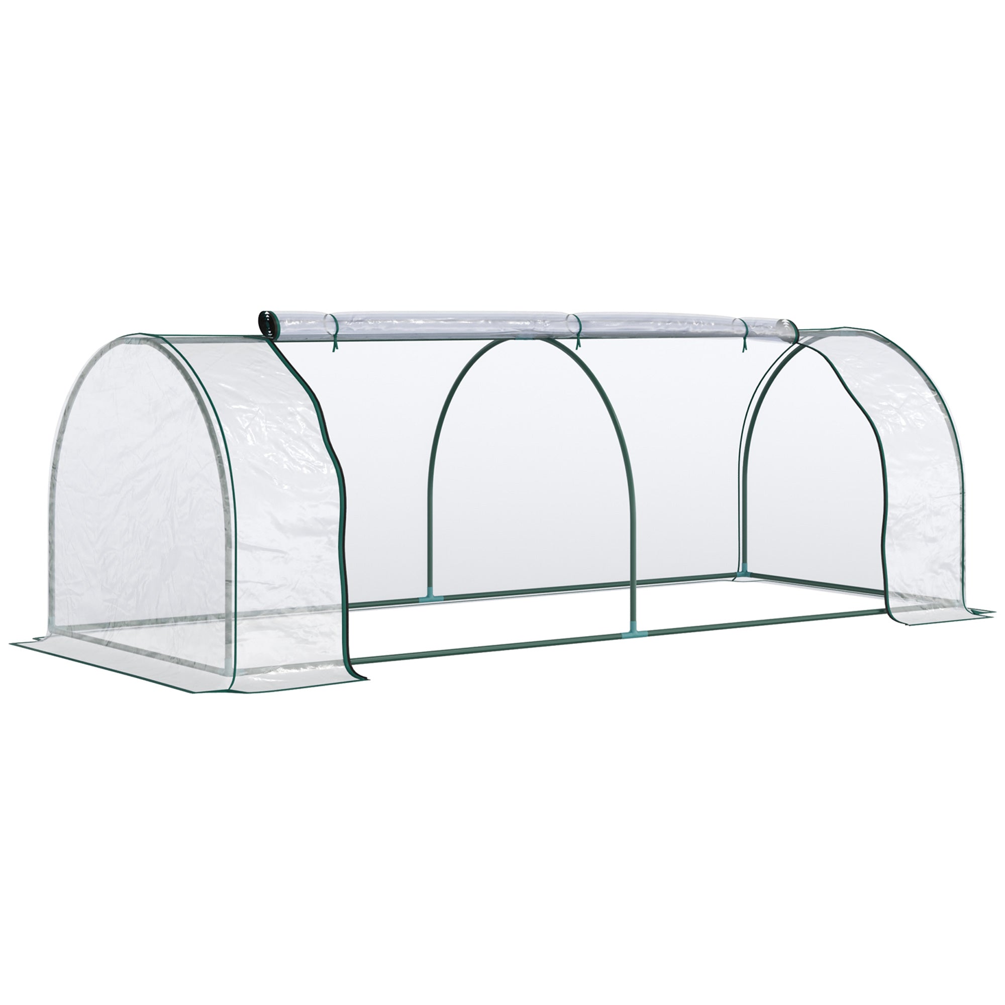 Greenhouse with Door, Cold Frame, Plant Growing, Steel PVC