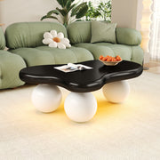 Cloud Style Coffee Table LED Lighting Cloud-Shaped Round Leg