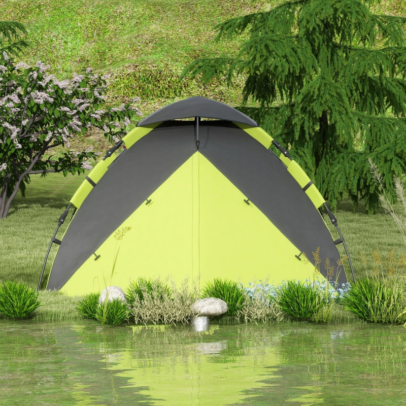 Camping Tent Two-Man One Room with Accessories Green