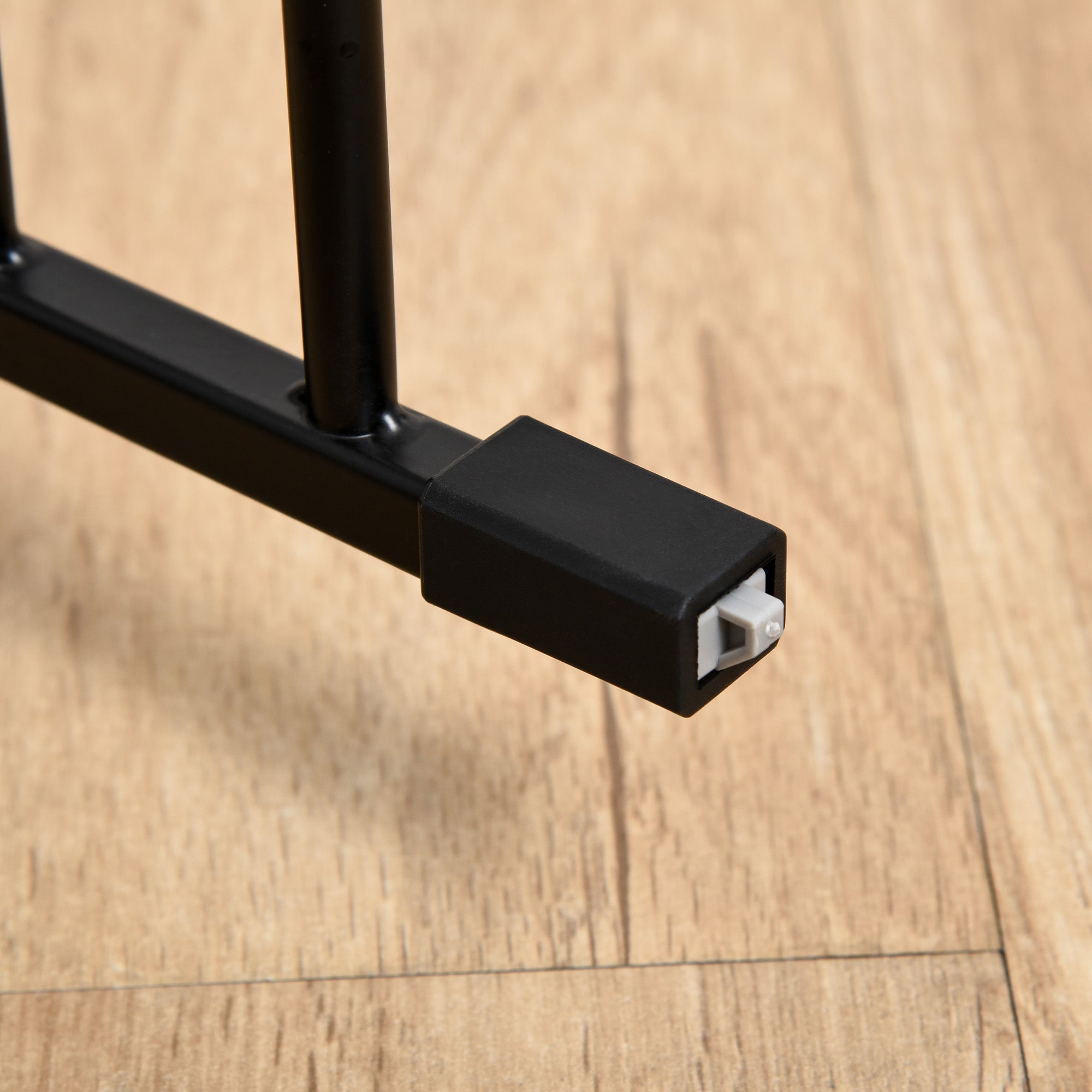 2-in-1 Puppy Playpen, Foldable Barrier with Door, Metal, Black