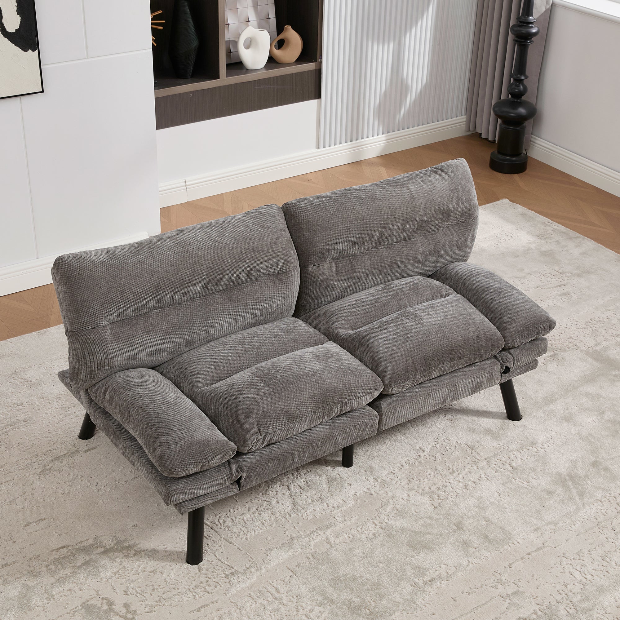 Two-Seater Sofa, Ergonomic Adjustable Design, Chenille