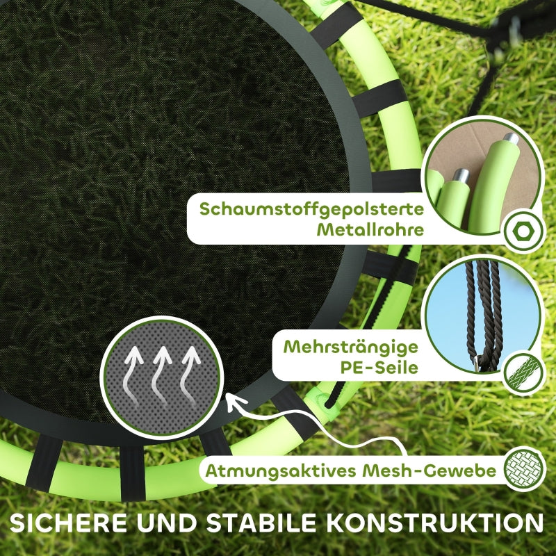 AIYAPLAY children's swing, 150 kg load capacity, metal, foam, black