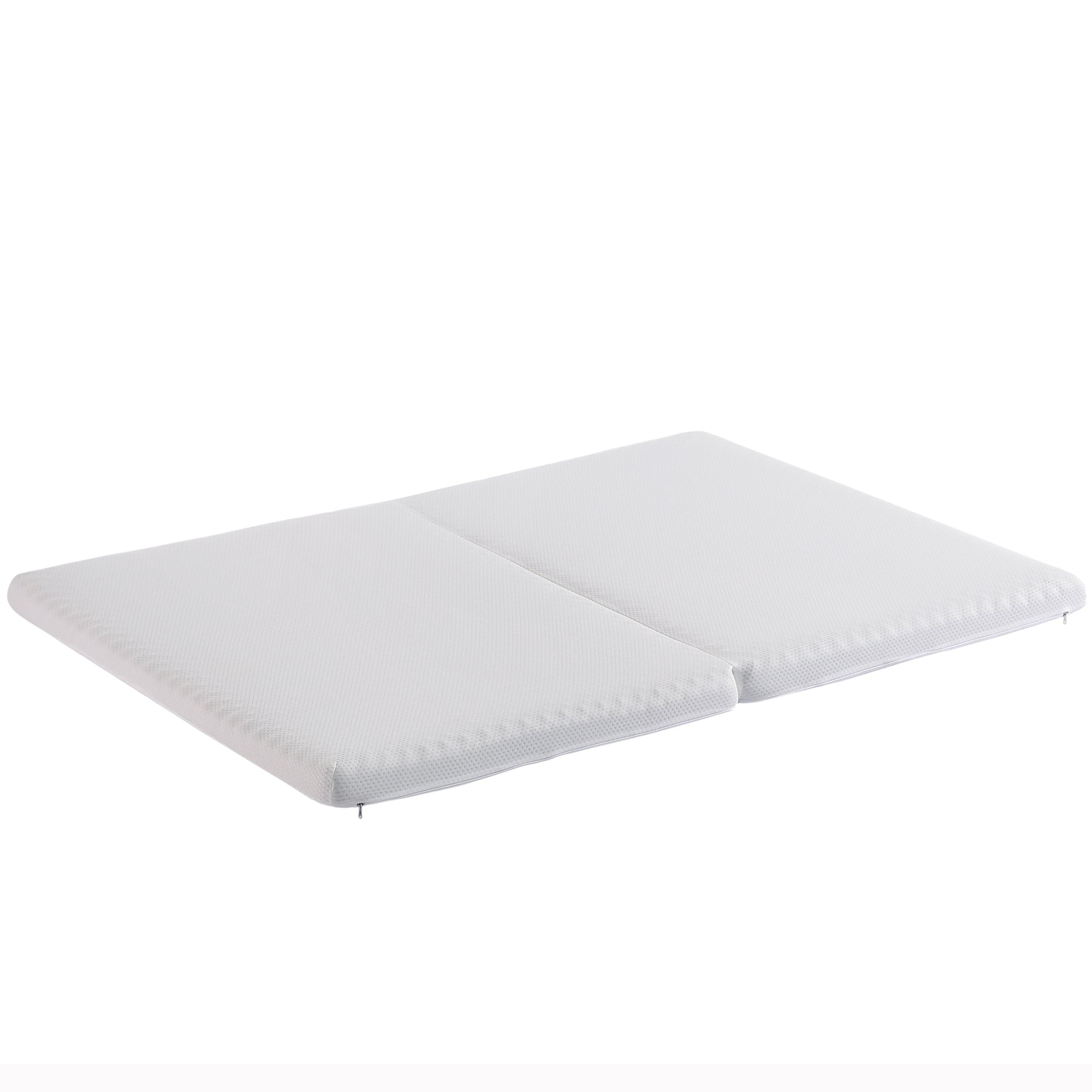 Foldable mattress, ergonomic breathable durable, white