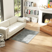 Rug Living Room, Modern Style Washable Area, Dark Grey