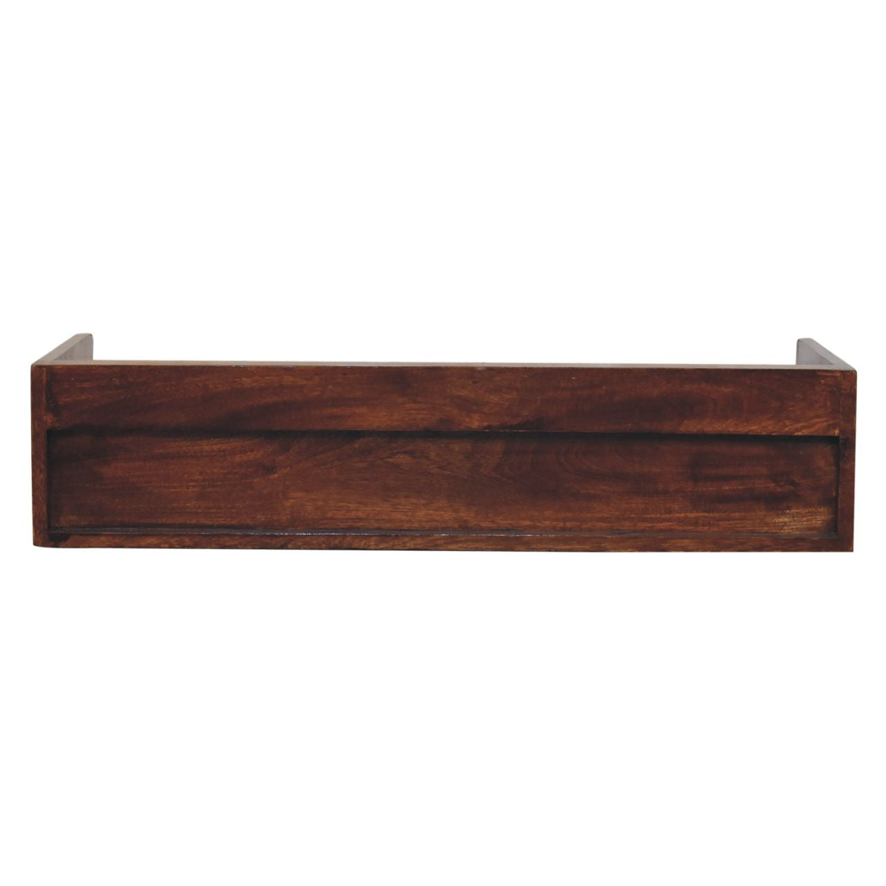 Belmont Wall-Mounted Console Shelf 1 Drawer Solid Wood Dark Brown