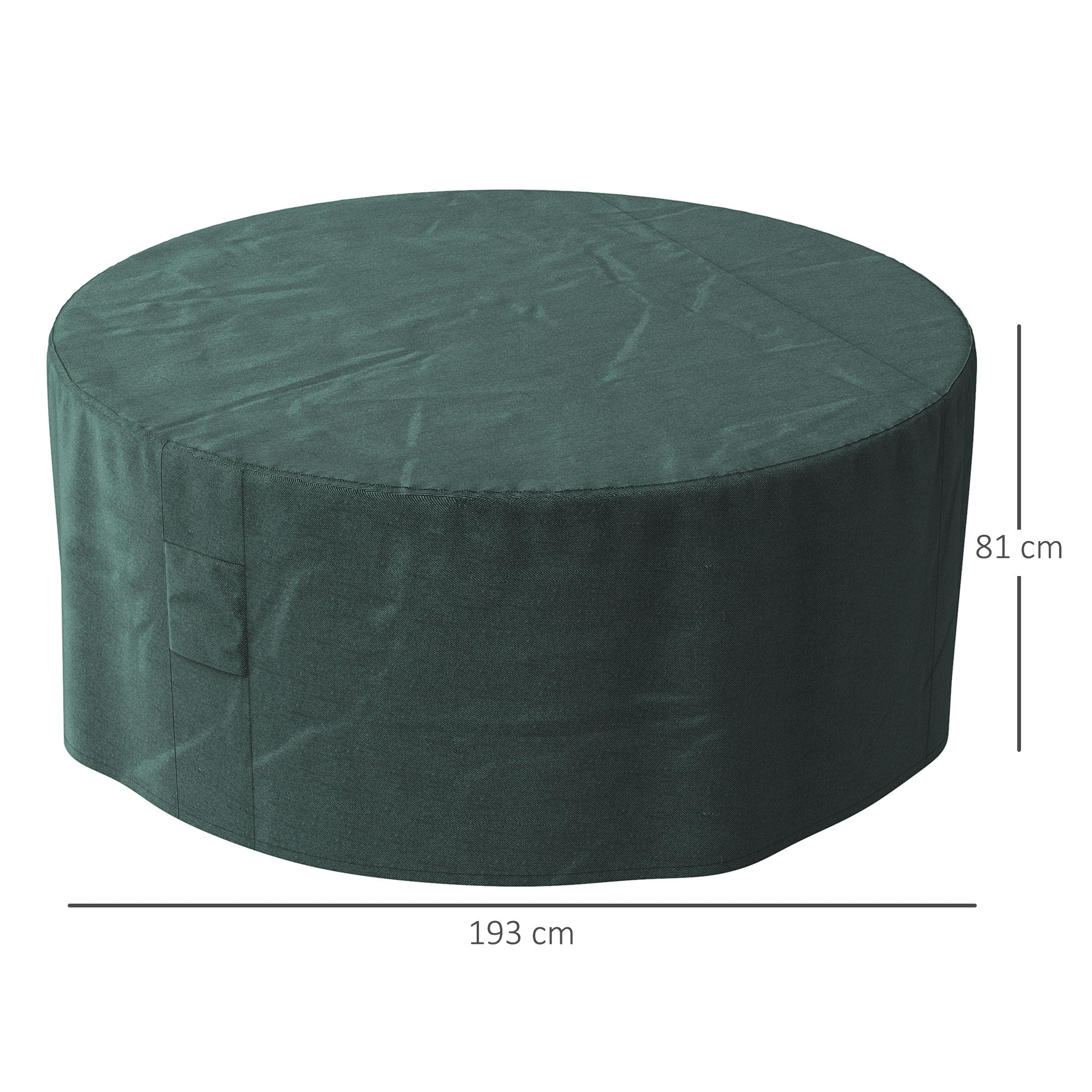 Garden Patio Furniture Set Round Cover, Large Waterproof 600D Oxford, Green