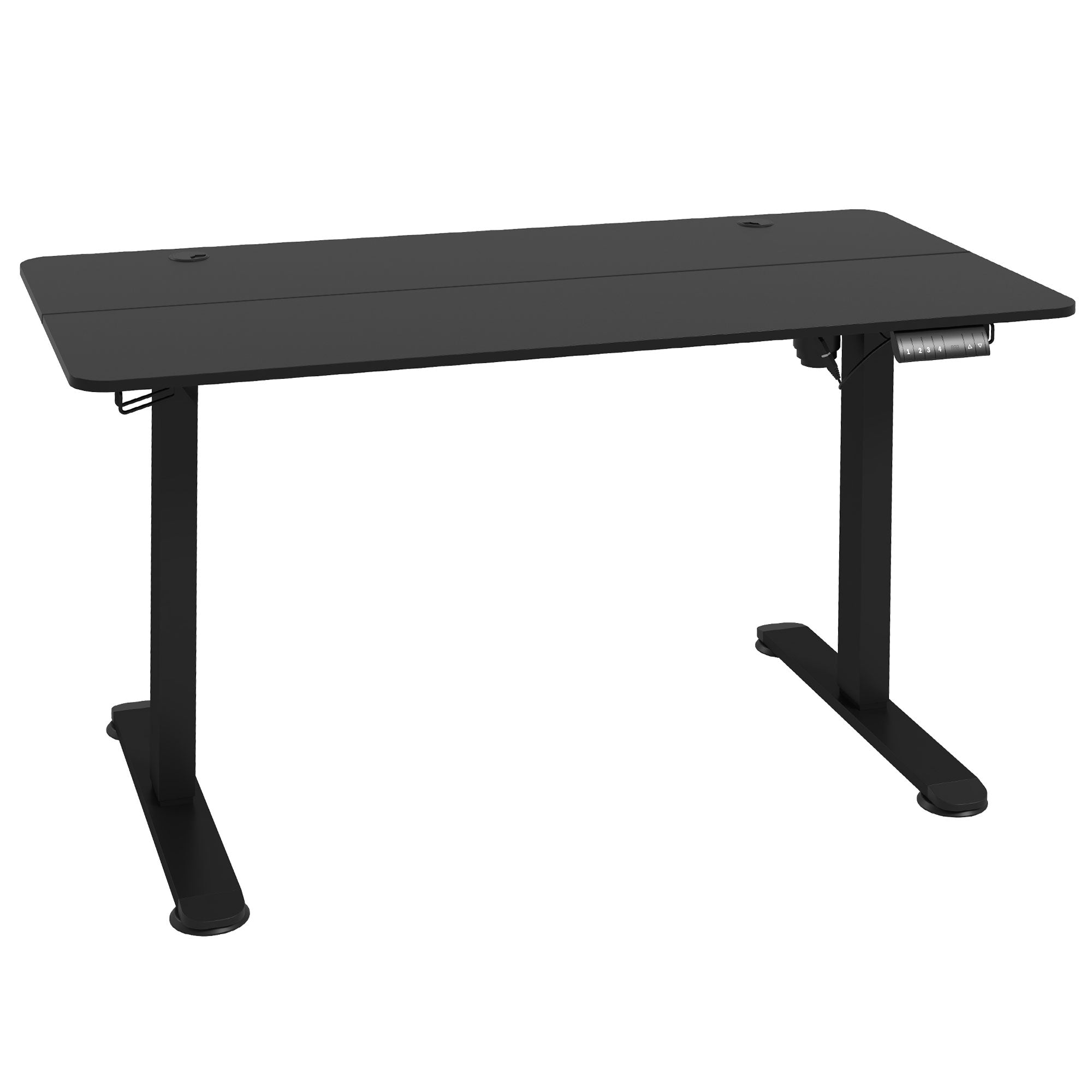 Electric Sit-Stand Desk, Anti-Collision Memory Options 140x70cm, Chipboard Black