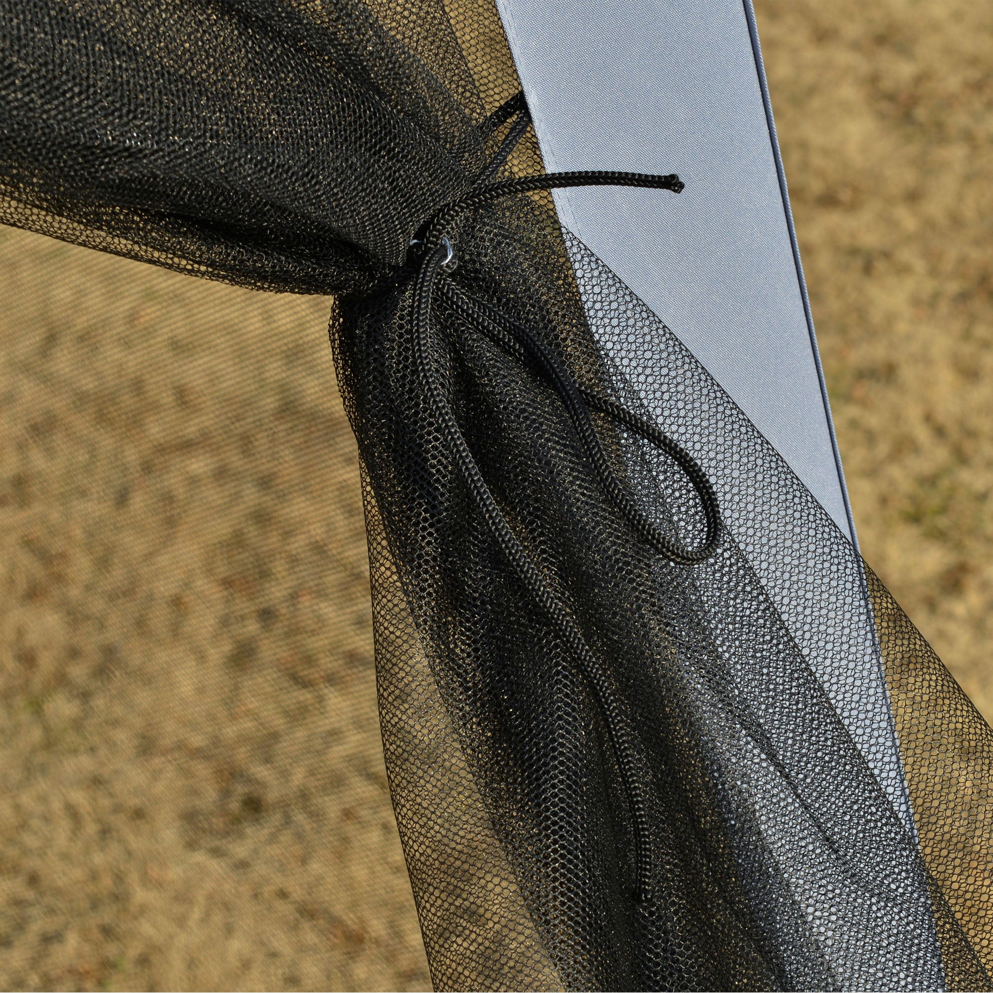 Garden Pavilion 3x3 m Weatherproof Party Tent with Mosquito Net, Metal/Polyester Grey