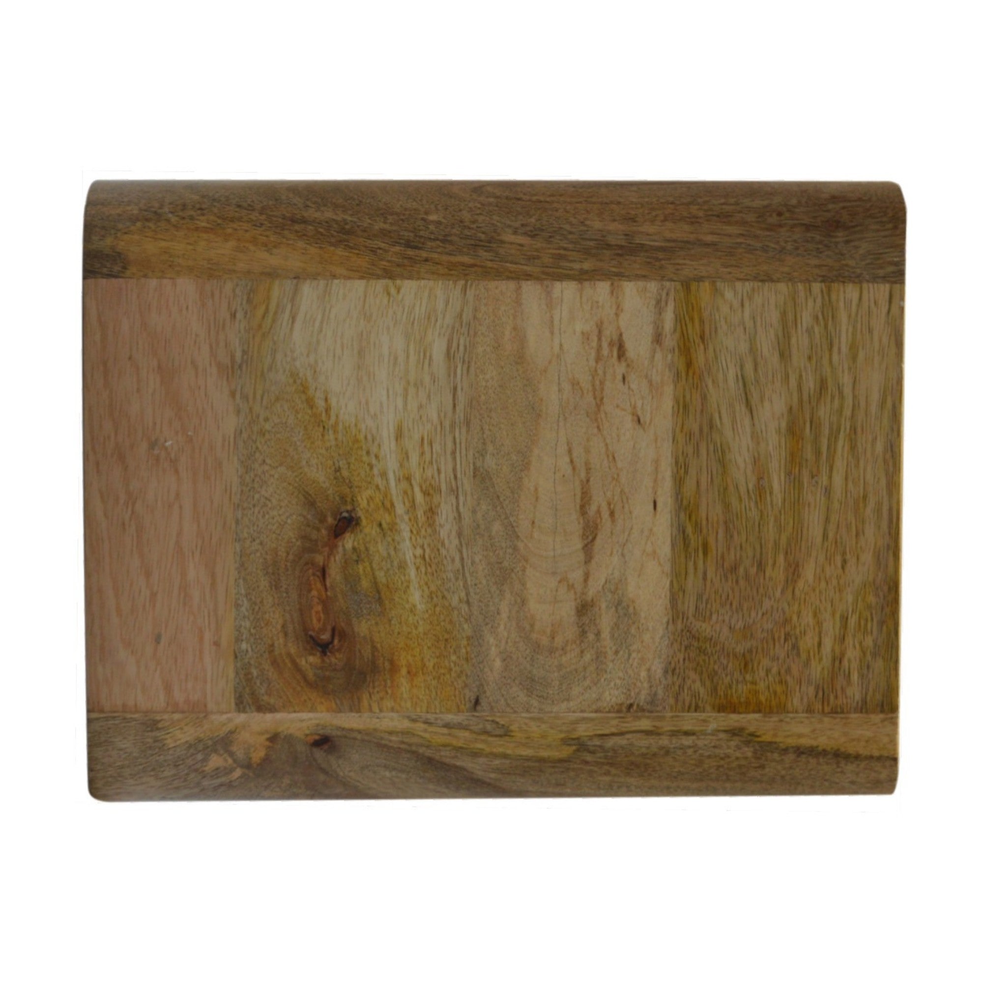 Solid Wood Floating Bedside 2 Drawer Brown